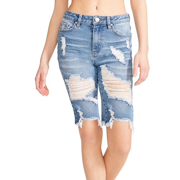 Madden NWT Distressed Bandit Bermuda Shorts Sz:28 - Picture 1 of 11